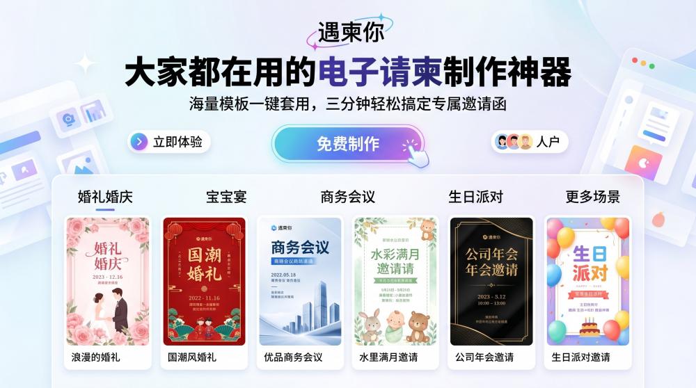 宝宝百日宴请柬不用找人做！线上一键自制，温馨又有仪式感✨